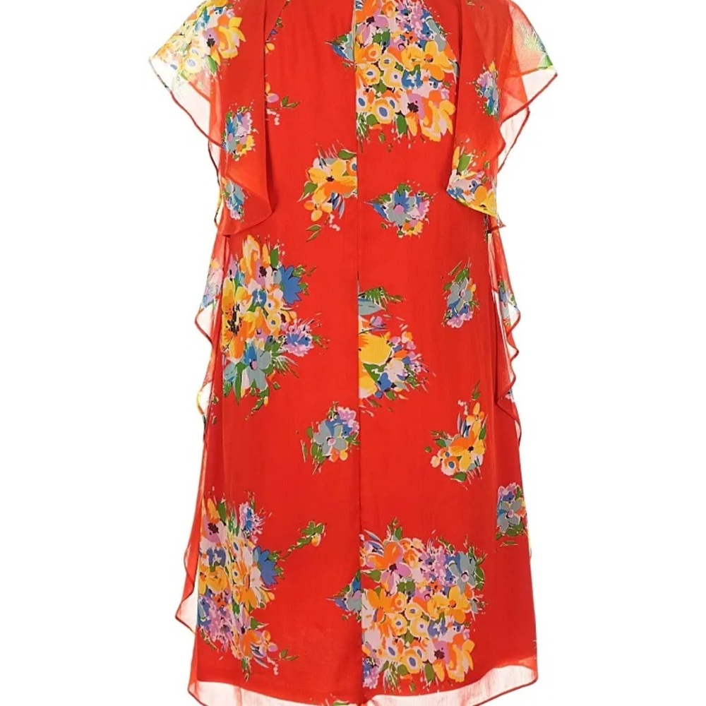 Lauren Ralph Lauren Red Floral Dress Bridal Baby Shower - Women’s 12P